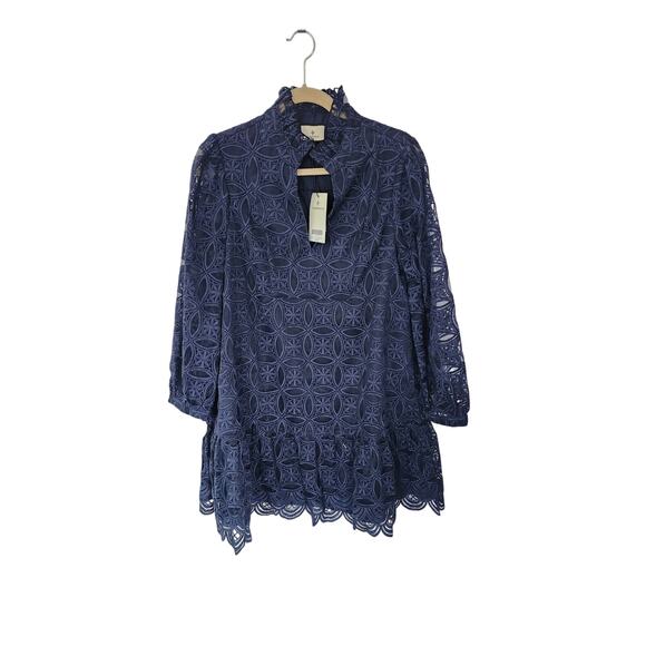 Tuckernuck Navy Organza Palmerston Dress Sz M - Picture 9 of 11